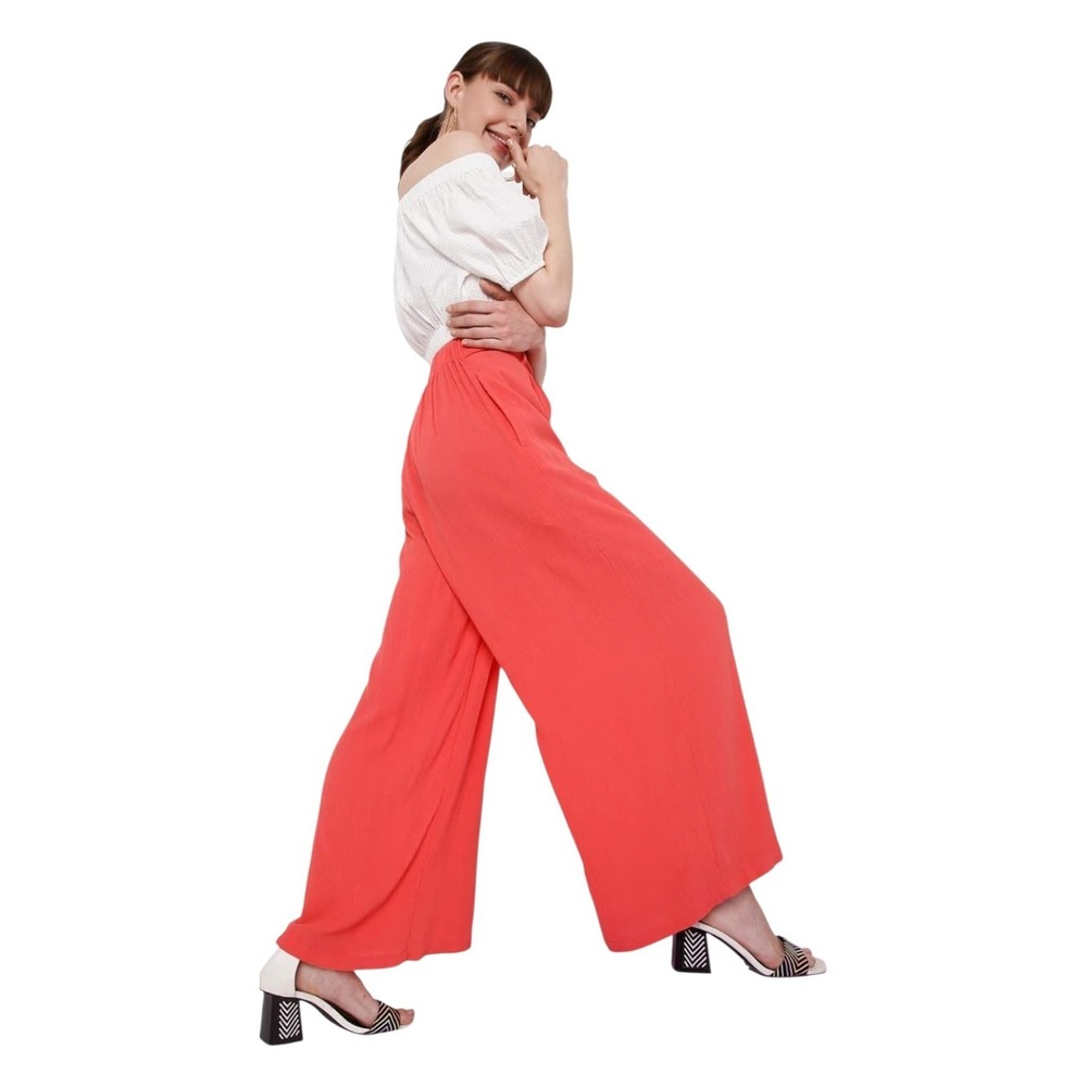 Vero Moda Pink Wide Leg Pleated Pants High Rise VMCHARITY Size 32 / 10